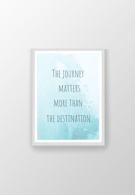 Motivational Wall Art, The Journey Matters, Printable Quotes